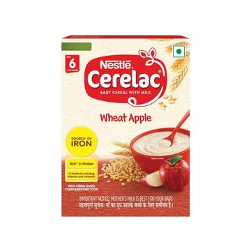 Nestle Cerelac With Milk, Wheat Apple Baby Cereal (From 6 to 24 Months)